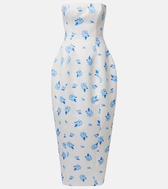 LEO LIN Jessica floral bustier gown
