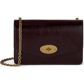 Mulberry Small Darley Patent Leather Crossbody Bag in Deep Aubergine at Nordstrom