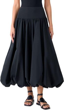 Akris Techno Taffeta Balloon Hem Skirt in Black at Nordstrom, Size 14