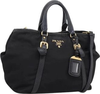 Prada Pre-owned Vintage Nylon Hand Bag - Dames - Vintage Handtas - Zwart - ONE Size - Nylon - Vintage