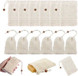 OEM 12 Bolsitas De Jab&oacute;n Org&aacute;nico Para Champ&uacute; Y Jab&oacute;n, Gel De Ducha, Bolsitas De Malla Con Lado Interior Para Efecto Exfoliante Y Espuma Seca