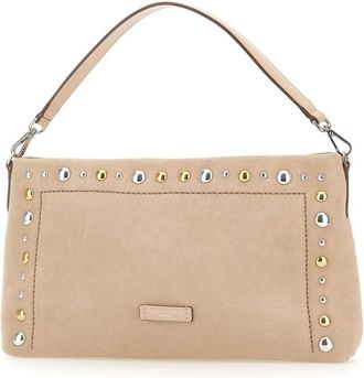 Gianni Chiarini Elisa Shoulder Bag - Dames - Handtassen - Beige - ONE Size - Leer - Tassen