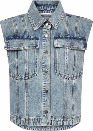 Co'Couture Jassen, Dames, Blauw, L, Denim, Vesten
