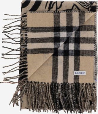 Burberry Reversible Cashmere Logo Scarf - Multicolor