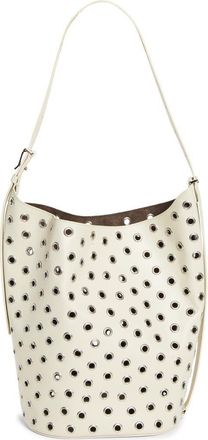 Proenza Schouler Brant Grommet Leather Bucket Bag in Ecru at Nordstrom