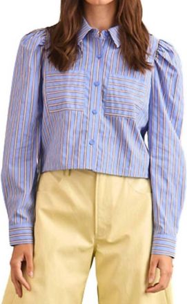 Hunter Bell Maven Shirt Marfa Stripe In Blue Stripe