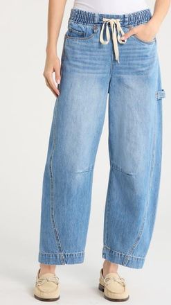 Blank NYC The Barrel Leg Drawstring Barrel Leg Jeans in Easy Goer at Nordstrom, Size 24