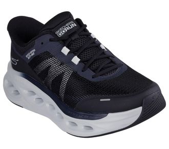 Skechers Mens Max Cushioning Glide Step Aberdeen Hands Free Slip-ins Sneaker, Black/Grey, 10