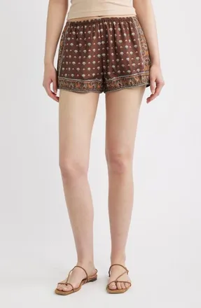 D&ocirc;en Vienna Print Cotton Shorts in Terre Foulard De La Mer at Nordstrom, Size Xx-Small