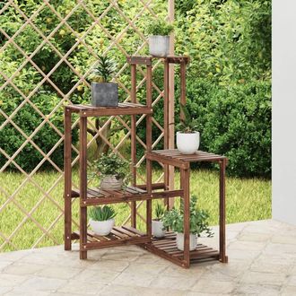 vidaXL Vidaxl - Soporte Para Flores De Madera Maciza Abeto 62,5x61,5x101,5 Cm