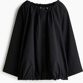 H&M Windjacke mit Kordelzugdetails - Schwarz