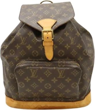 Louis Vuitton Pre-owned Canvas Backpack - Dames - Vintage Rugzakken - Bruin - ONE Size - Vintage