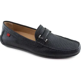 Marc Joseph New York Bryant Park Leather Weave Driver Loafer in Black Grainy Weave at Nordstrom, Size 11.5