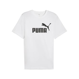 Puma Mens Essentials Logo T-Shirt, White, 4XL, Big Logo, Big & Tall