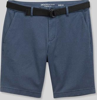 Tom Tailor Denim Regular Fit Chinoshorts aus Baumwoll-Mix in Marine, Gr&ouml;&szlig;e XXL