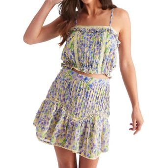 Allison New York Dylan Crop Top In Yellow Floral