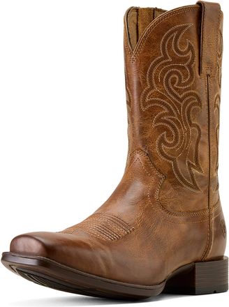 Ariat Mens Bodie Square Toe Western Boots in Honey Tan, D Medium Width, Size 10.5, by Ariat