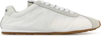 Miu Miu White Fabric And Suede Sneakers
