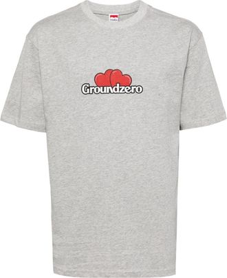 Ground-Zero logo-print cotton T-shirt - unisex - Cotton - XXXL - Grey