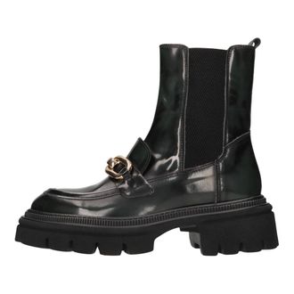 Pixy Pixy - Beatles Enkellaarzen - Dames - Schoenen - Groen - Maat: 38 EU Leer