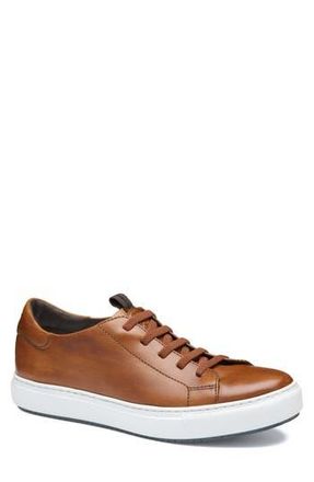 Johnston & Murphy Anson Lace To Toe Sneaker in Brown Hand-Stained Calfskin at Nordstrom Rack, Size 8.5