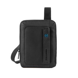 Piquadro Messenger Bags, male, Black, Size: ONE SIZE Organised pocket cross-body bag with iPadmini