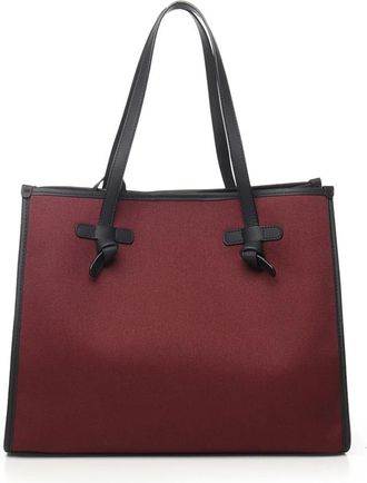 Gianni Chiarini Stijlvolle stoffen en leren handtassen - Dames - Shoppers - Bruin - ONE Size - Leer - Tassen