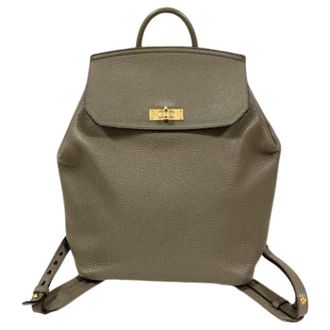 Bally Pre-owned Bahira Leren Rugzak - Dames - Vintage Rugzakken - Grijs - ONE Size - Leer - Vintage
