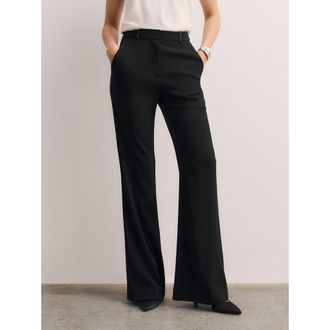 The Fold Lexington Clever Crepe Pants in Black at Nordstrom, Size 10
