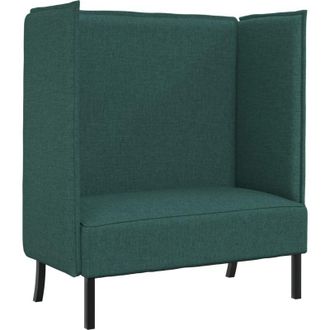 vidaXL Vidaxl - Sofa De Espalda Alta Verde Oscuro 109 X 56 X 121 Cm Tela