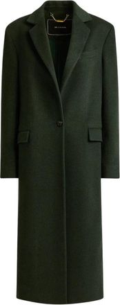 Kiton Cashmere Jas - Dames - Mantel - Groen - XS - Leer - Jassen