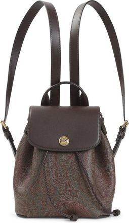 Etro Brown Essential S Arnica Cotton Backpack-Donna