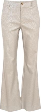 ZiZo Brando Wide Broeken - Dames - Wijde Broeken - Beige - XL - Polyester - Broeken