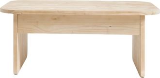 Hannun Mesa de centro elevadora de madera de abeto en color beige