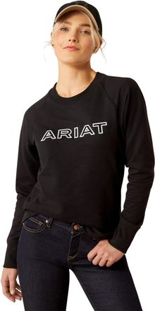 Ariat Womens Benicia Team Sweatshirt Long Sleeve in Black, Size X-Large, by Ariat
