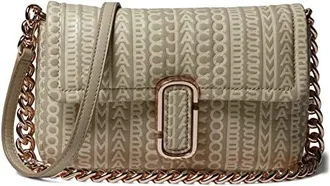 Marc Jacobs The Monogram Leather Shoulder Bag Womens Handbags Khaki