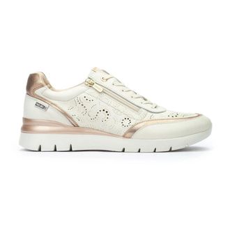 Pikolinos Comfortabele Cantabria Sneaker - Off White - Dames - Sneakers - Wit - 41 EU - Leer - Schoenen