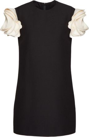 Valentino Garavani Black Wool and silk blend short dress