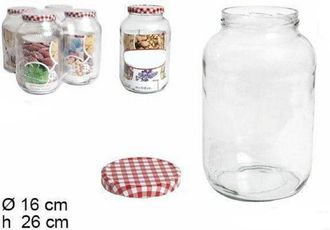 Trade Shop Trade Shop - Set 4 Pezzi Contenitore Barattolo In Vetro Con Coperchio Capacit&agrave; 4 Litri