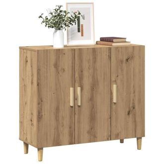 Berkfield Home Sideboard Artisan Oak 90x34x80 cm Engineered Wood in Brown | Size: 90 x 34 x 80 cm
