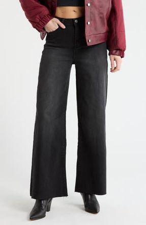 Vigoss Retro Palazzo Jeans in Washed Black at Nordstrom Rack, Size 24