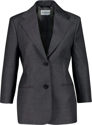Givenchy Enkelrijige blazer van wol - Dames - Blazers - Grijs - XS - Wol - Jassen