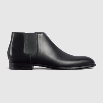 Gucci Mens Ankle Boot, Black, Leather