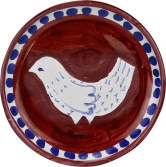 Arcucci feather burgundy bread saucer &oslash;17 cm