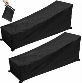 OEM Housse Pour Chaise Longue - 200x75x40/70 Cm - Oxford 210d Avec Doublure Pvc - Imperm&eacute;able Uv Coupe-vent - 2 Pi&egrave;ces