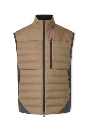 Sease Intrepid Shell-Trimmed Quilted Herringbone Virgin Wool Down Gilet