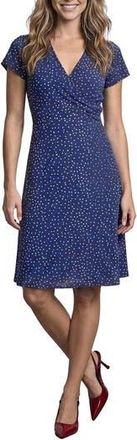 Isaac Mizrahi New York Holly Midi Dress in Dot Navy at Nordstrom Rack, Size Large