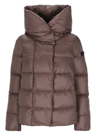 Peuterey Brown Tucano Hooded Quilted Down Jacket