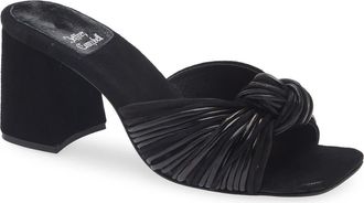 Jeffrey Campbell Melonger Slide Sandal in Black Suede Combo at Nordstrom, Size 6.5