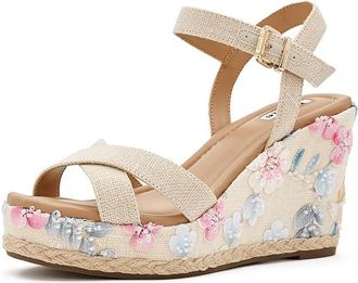 Dune London Kalmiah Womens Wedge Shoes Natural : 39.5 (US Womens 9.5) B - Medium, Textile